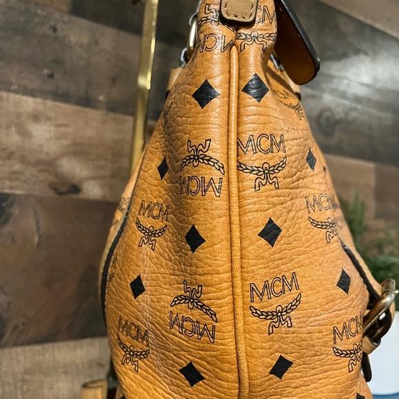 MCM Cognac Monogram Logo Bag - Picture 3 of 16
